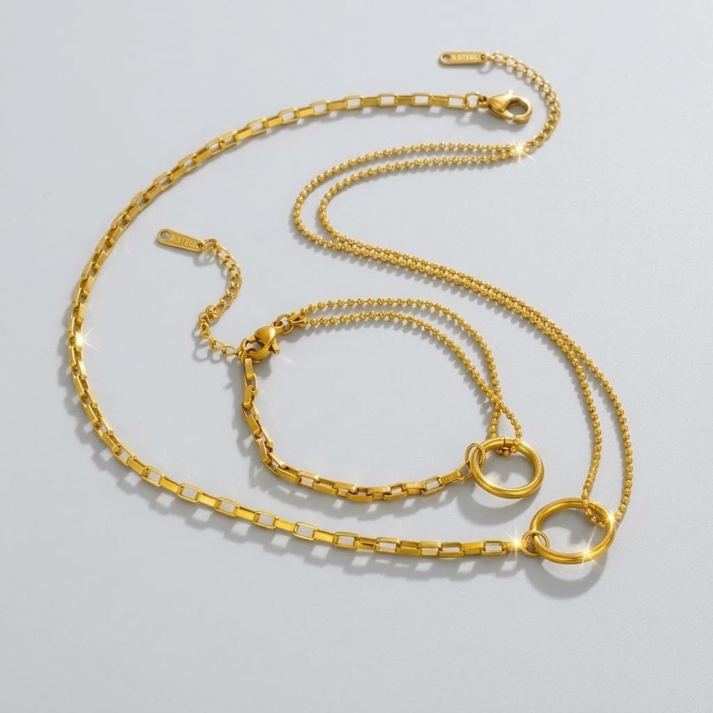 Necklace + Bracelet/Anklet Jewelry Set