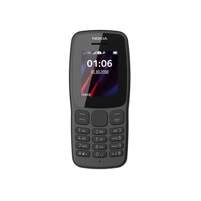 Nokia 106 phone on a white background