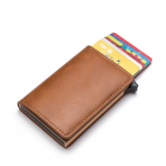 RFID Protected Card Holder Wallet – Brown