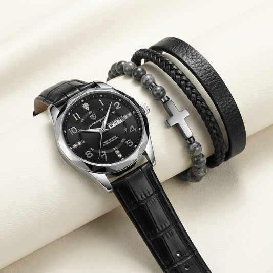 Men's Watch & Bracelet Set – Gift Set for Men