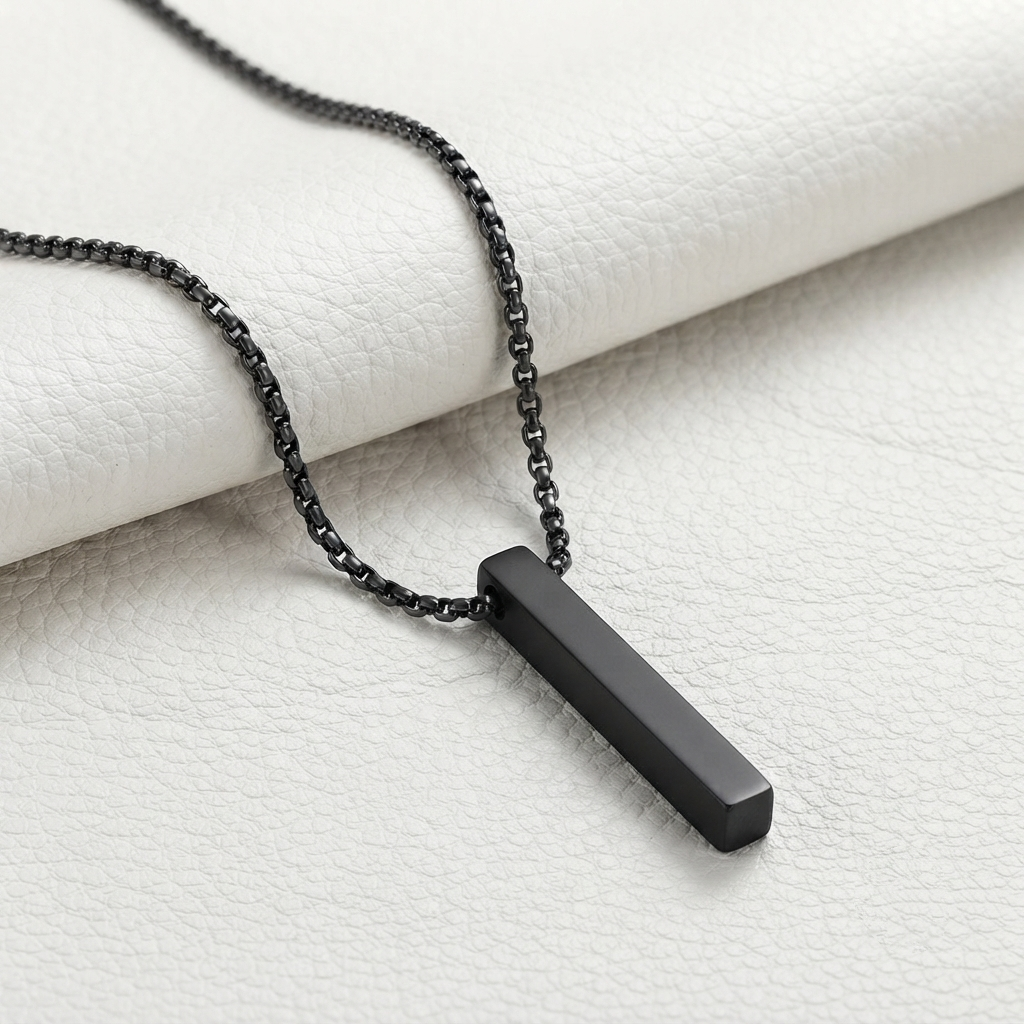 Men's Stainless Steel Necklace – Black