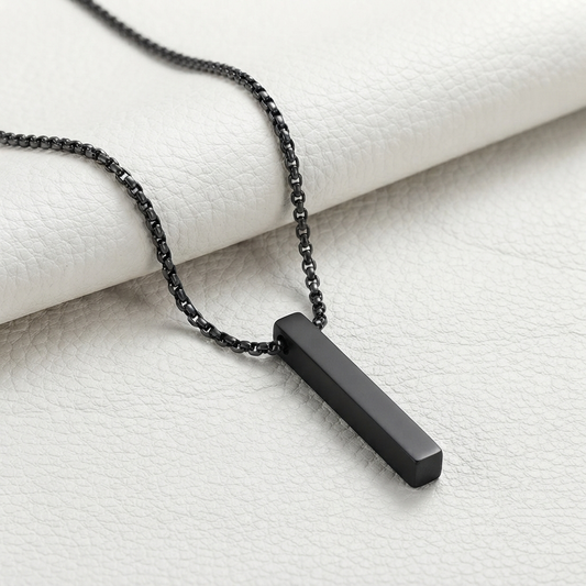 Men's Stainless Steel Necklace – Black