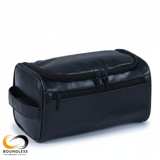 Cosmetic & Toiletry Makeup Bag - Travel Organizer - Black
