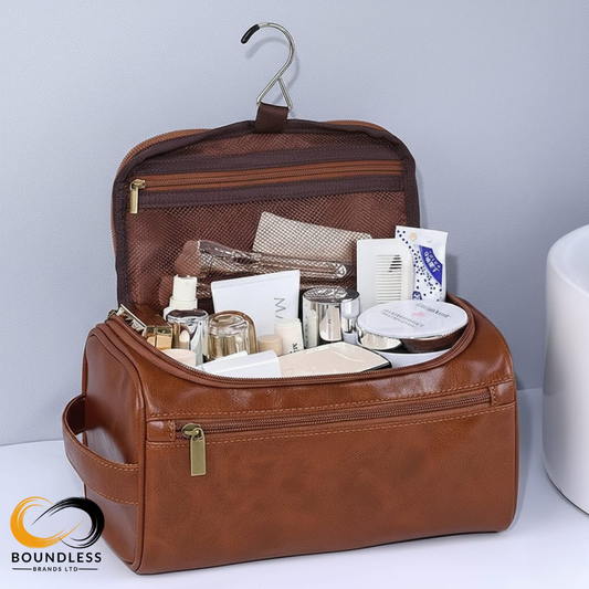 Cosmetic & toiletry Makeup Bag - Travel Organizer - Brown