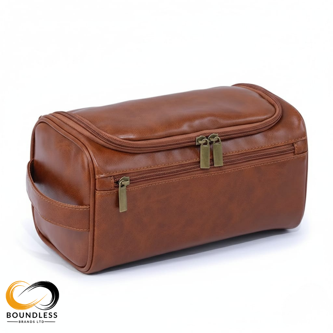 Cosmetic & toiletry Makeup Bag - Travel Organizer - Brown