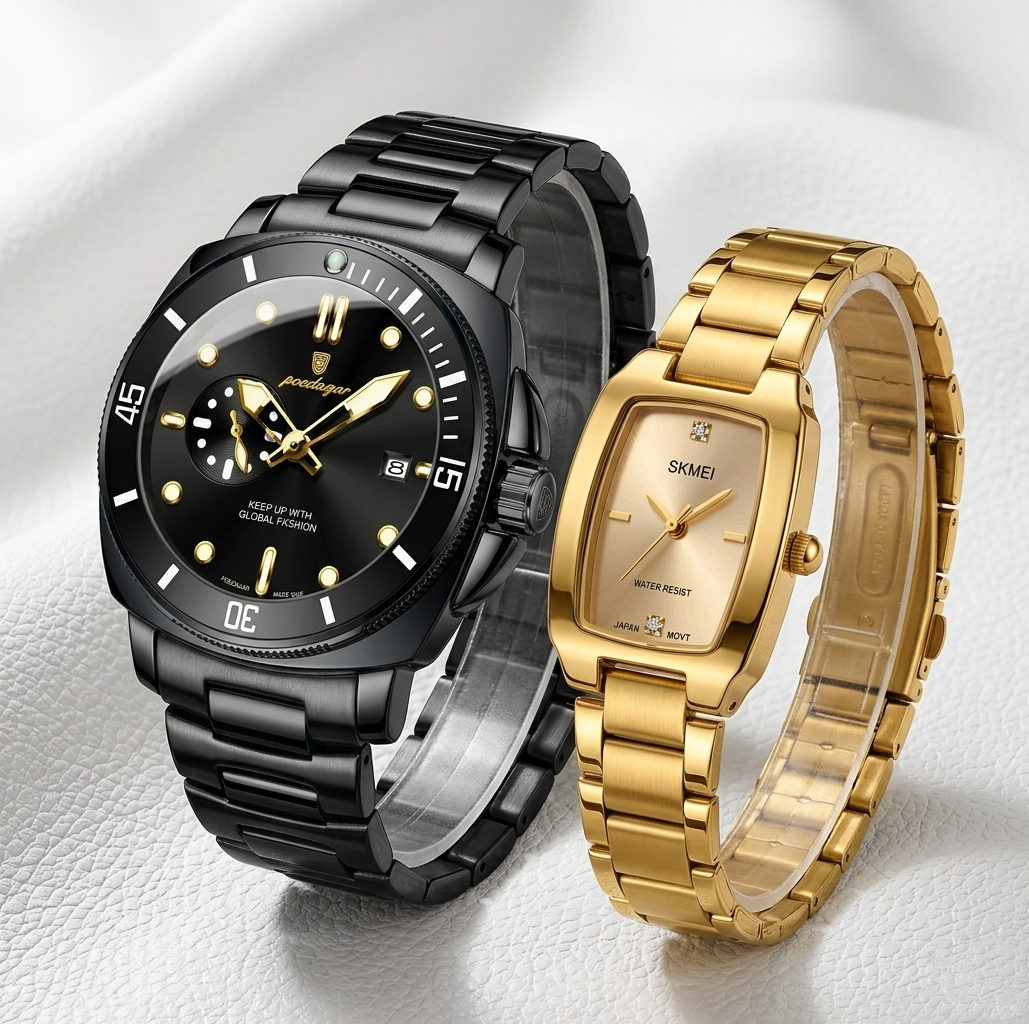 Couple Watches Set – For Him & Her