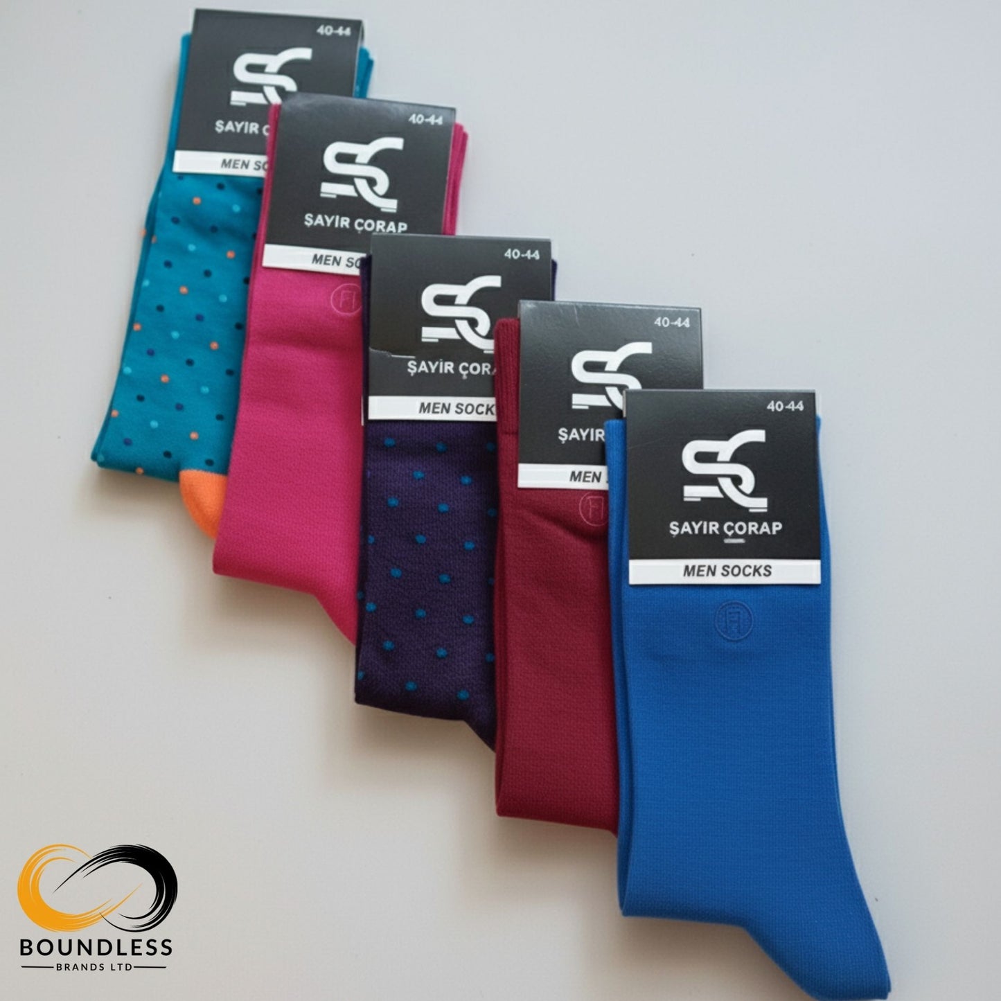 5-Pair Mid-Calf Socks Set (Assorted Colors)