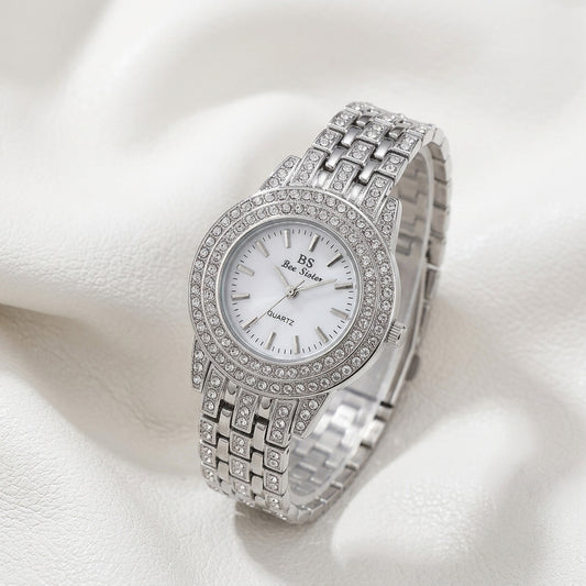 BS Bee Sister Women's Crystal Watch – Silver