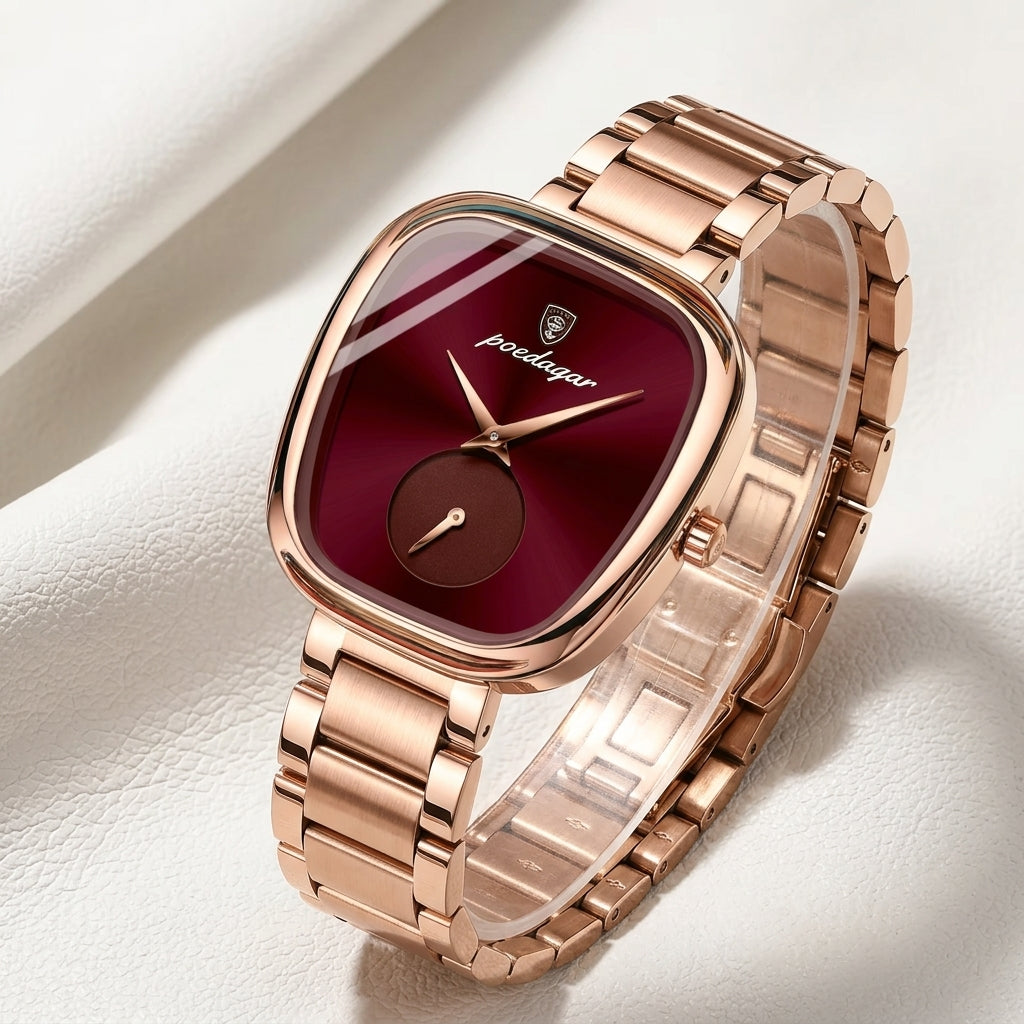 Poedagar 783 Watch - Burgundy