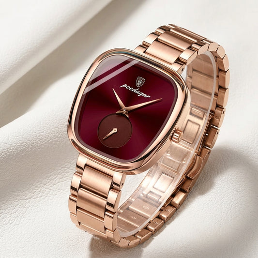 Poedagar 783 Watch - Burgundy