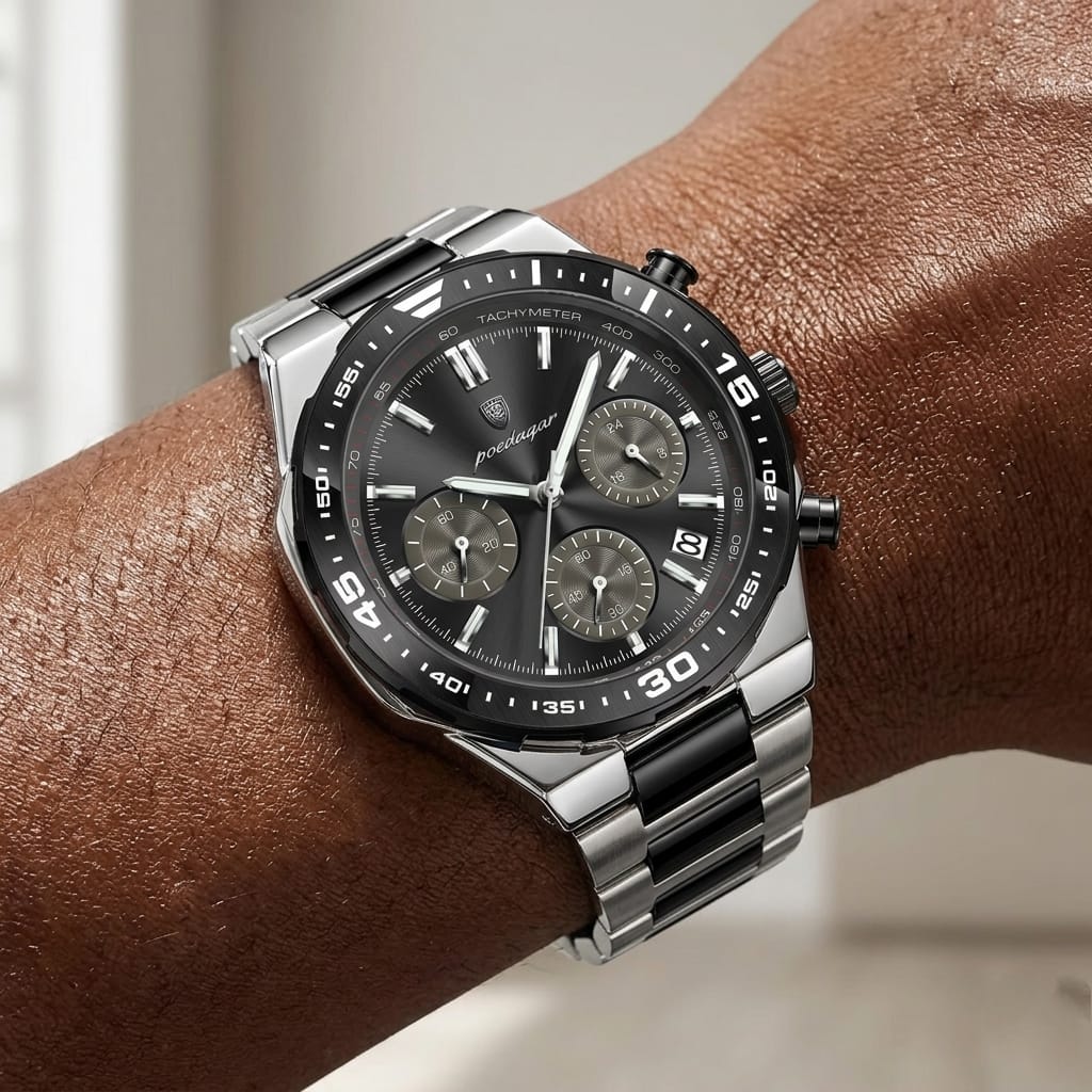 Poedagar Luxury Chronograph Watch