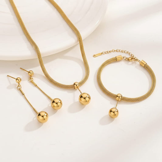 Necklace + Earrings Set Tarnish-Free & Hypoallergenic