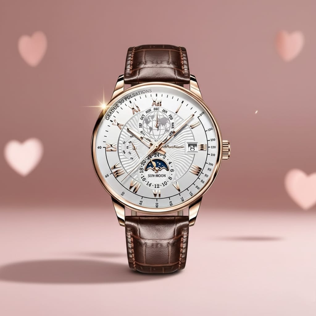 Poedagar Leather Watch - Brown