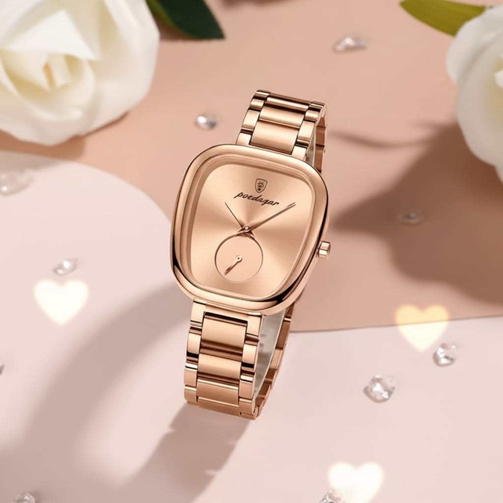 Poedagar Women's Rose Gold Watch
