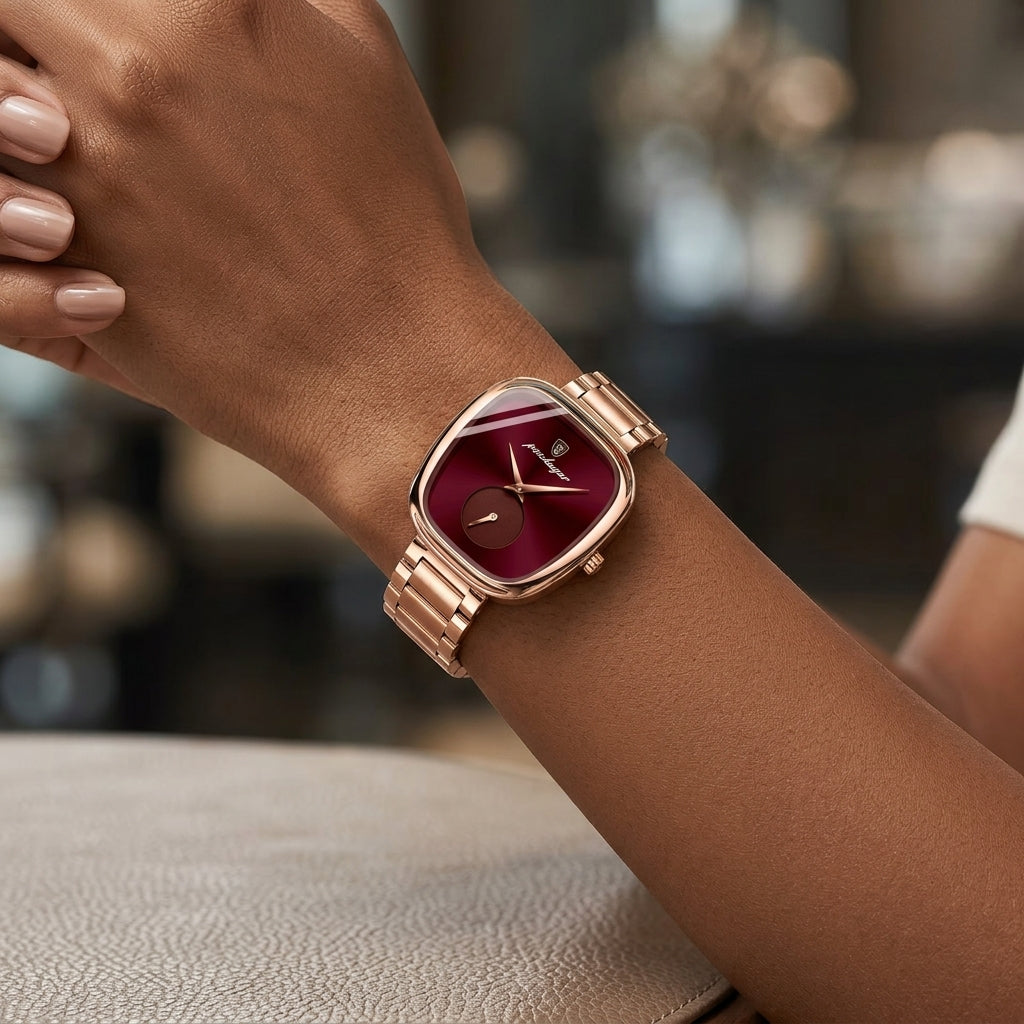 Poedagar 783 Watch - Burgundy