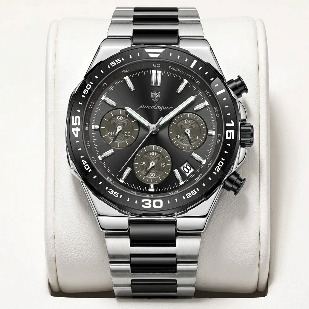 Poedagar Luxury Chronograph Watch