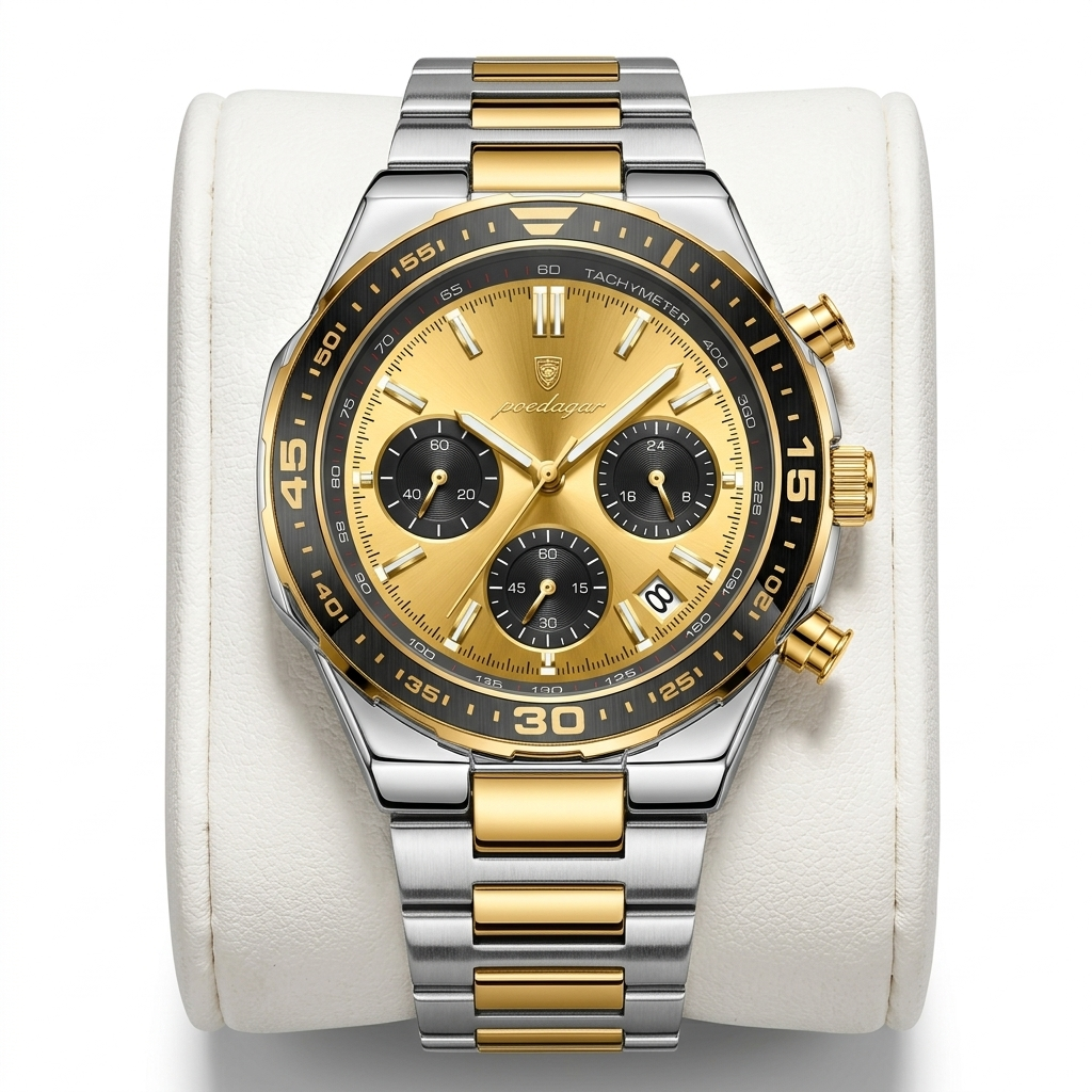 Poedagar Luxury Chronograph Watch