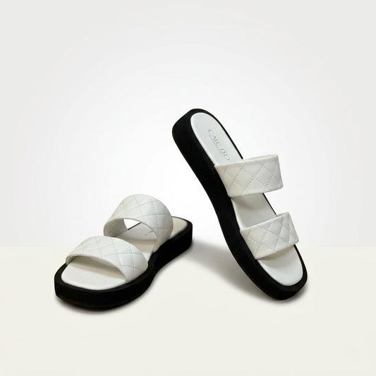 Ladies Sliders - White