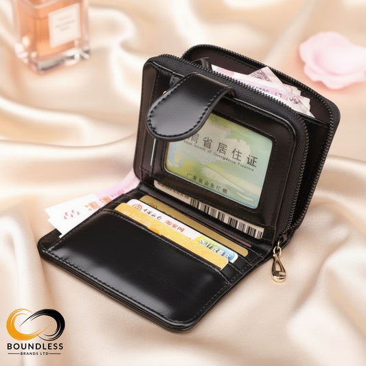 Women’s Oil-Waxed Leather Coin Wallet