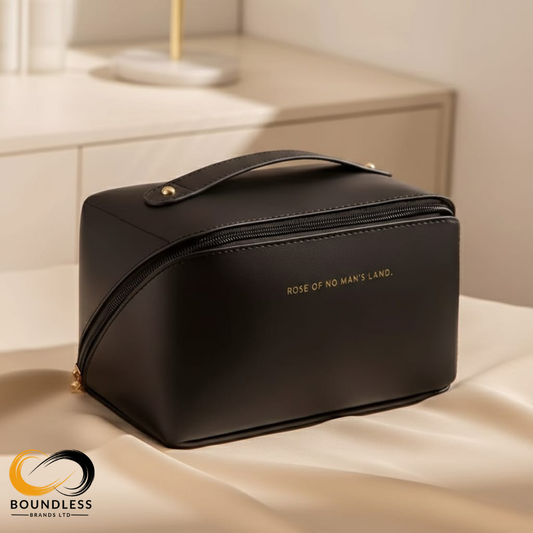 Travel Cosmetic & Toiletry Bag - Black