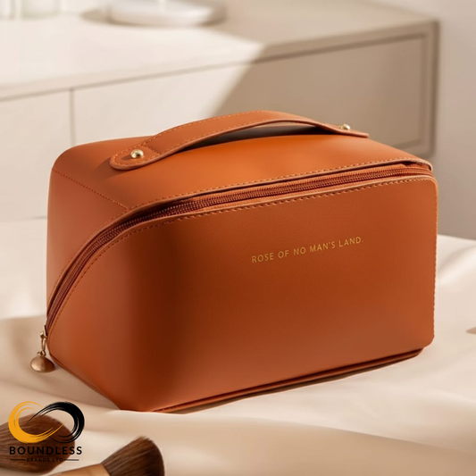 Travel Cosmetic & Toiletry Bag - Brown